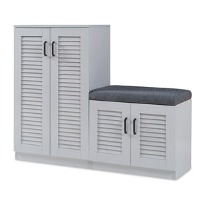 Dulap pantofi Loten 97x120x36cm gri [en.casa]