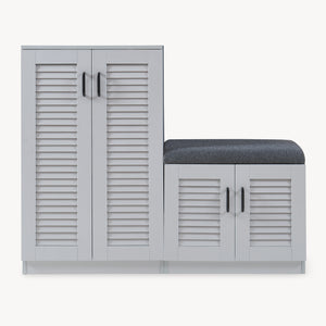 Dulap pantofi Loten 97x120x36cm gri [en.casa]