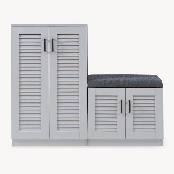 Dulap pantofi Loten 97x120x36cm gri [en.casa]