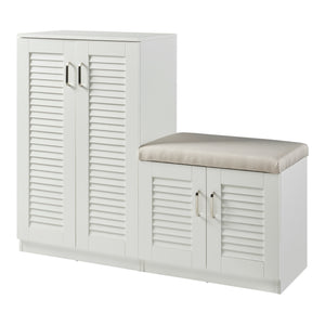 Dulap pantofi Loten 97x120x36cm alb [en.casa]