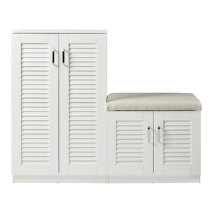 Dulap pantofi Loten 97x120x36cm alb [en.casa]