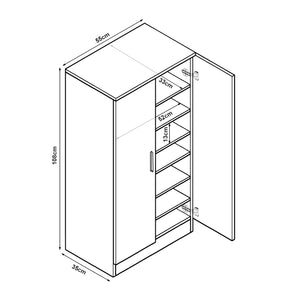 Dulap pantofi Notribontaa 108x55x35 cm [en.casa]