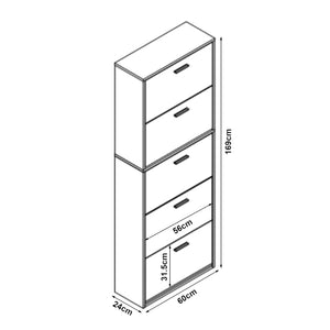 Pantofar Sykkylven 81x63x24 cm  [en.casa]