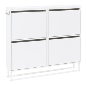 Dulap pantofi Ylitornio 91,5x100x19cm alb [en.casa]