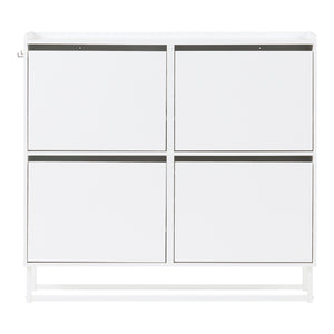 Dulap pantofi Ylitornio 91,5x100x19cm alb [en.casa]