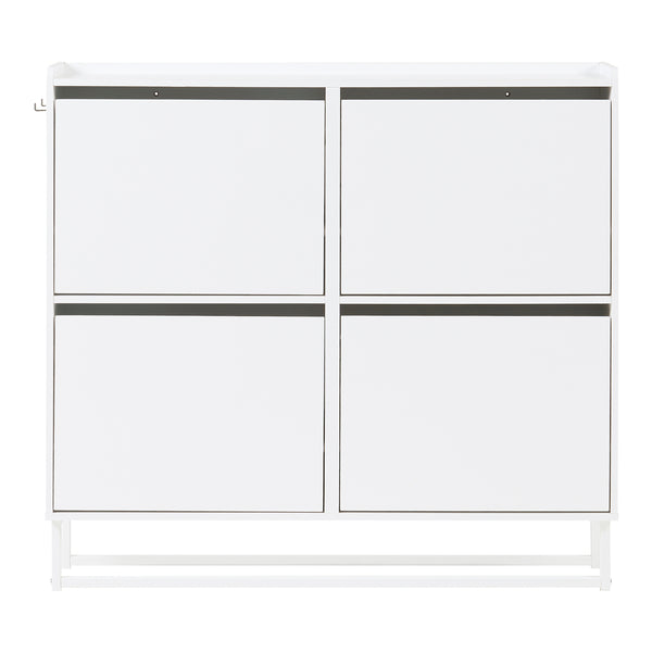 Dulap pantofi Ylitornio 91,5x100x19cm alb [en.casa]