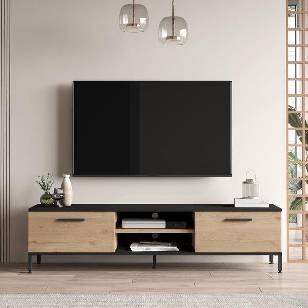 Comoda TV Lempaala 39x160x35cm cu 2 rafturi [en.casa]