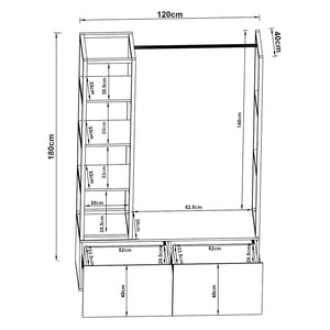 Suport haine Egmating 180x120x40 cm [en.casa]