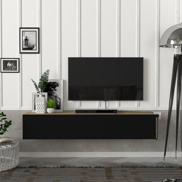 Dulap TV Toivakka 135x31x25cm în diferite culori [en.casa]