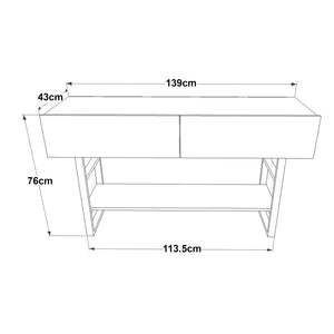 Masa consola Lappeenranta 76x139x43cm [en.casa]