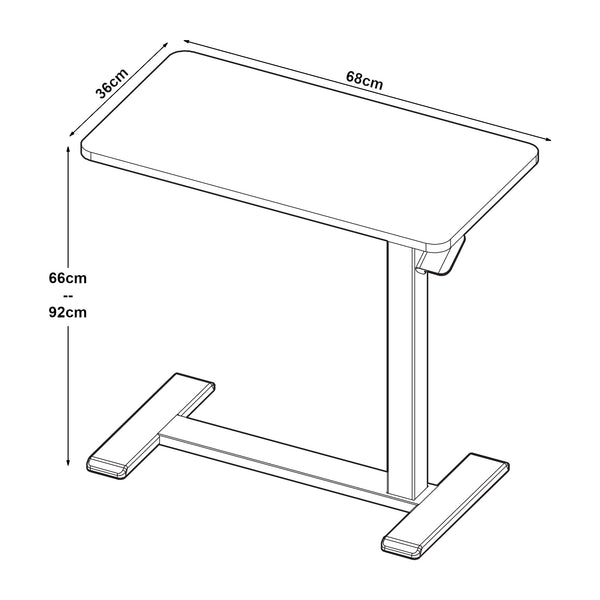 Masa reglabila laptop Klirg 68x36x66-92 cm [en.casa]