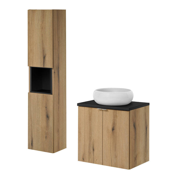 Set dulap baie sub chiuveta 56-OAK xX Newport [en.casa]