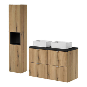 Set dulap baie cu lavoar dreptunghiular xx Newport [en.casa]