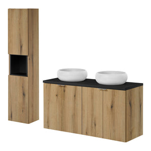 Set dulap baie cu lavoar rotund2 xx Newport  [en.casa]