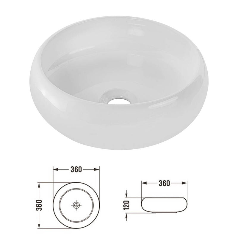 Schiță cotată Set mobilier baie Xx Newport 60x57x39cm [en.casa]