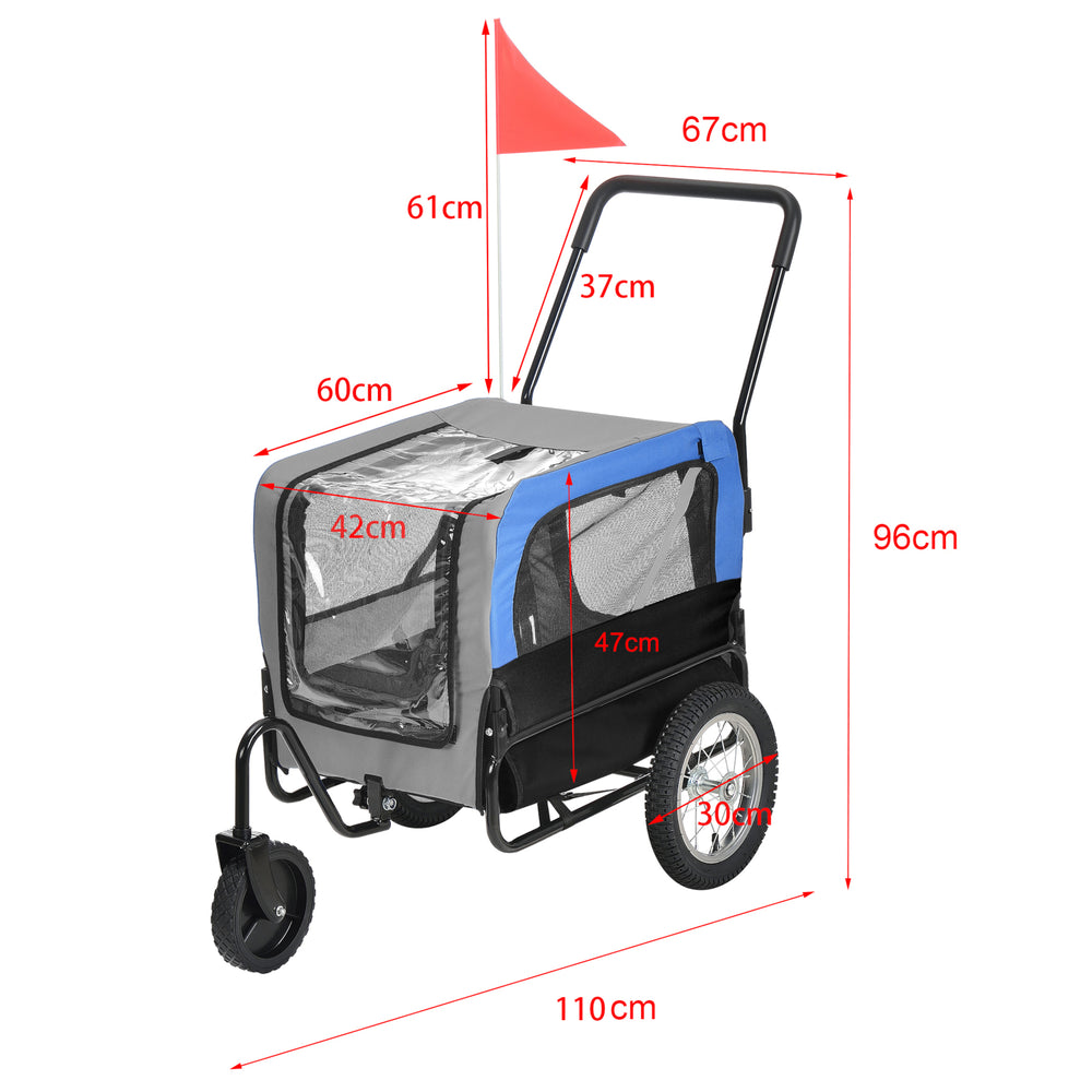 Remorca bicicleta transport caine ABBT-315x culori diferite 143 x 67 x 96 cm [pro.tec]