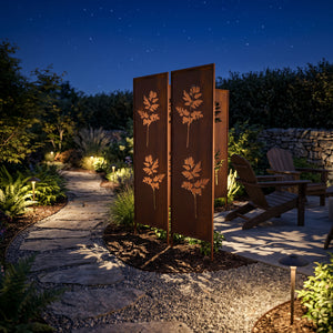 Suport de grădină Irsina set de 2 bucăți 160x50 cm oțel corten rugină naturală [casa.pro]