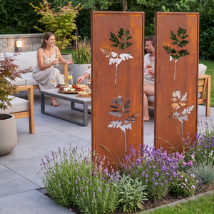 Suport de grădină Irsina set de 2 bucăți 160x50 cm oțel corten rugină naturală [casa.pro]