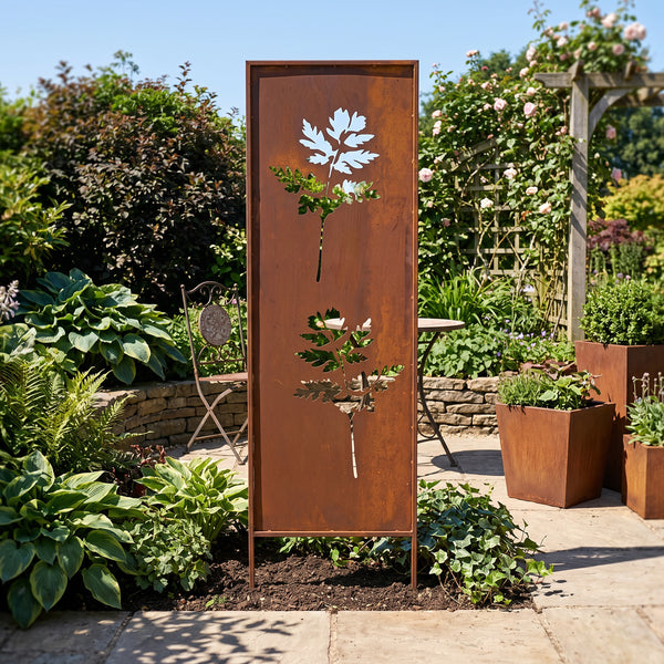 Suport de grădină Irsina set de 2 bucăți 160x50 cm oțel corten rugină naturală [casa.pro]
