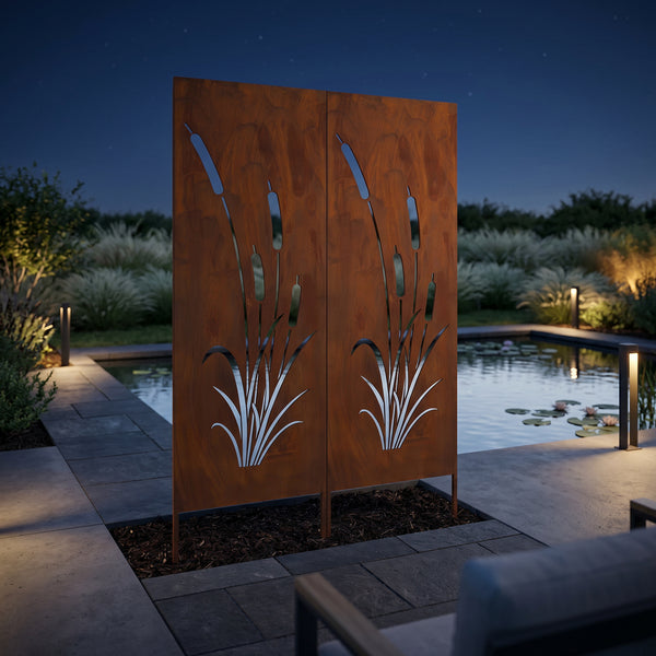 Suport de grădină Irsina set de 2 bucăți 160x50 cm oțel corten rugină naturală [casa.pro]