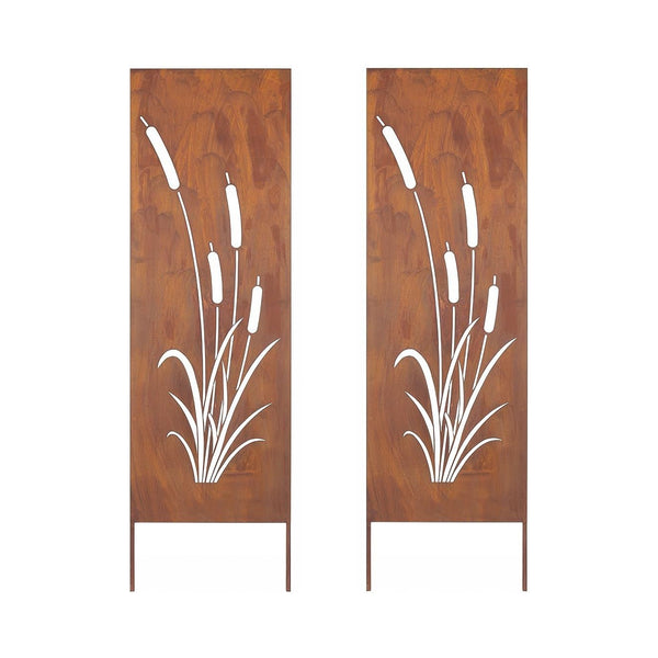 Suport de grădină Irsina set de 2 bucăți 160x50 cm oțel corten rugină naturală [casa.pro]