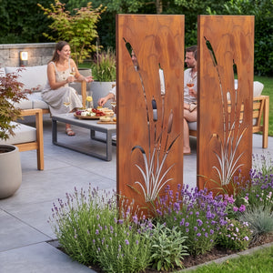Suport de grădină Irsina set de 2 bucăți 160x50 cm oțel corten rugină naturală [casa.pro]