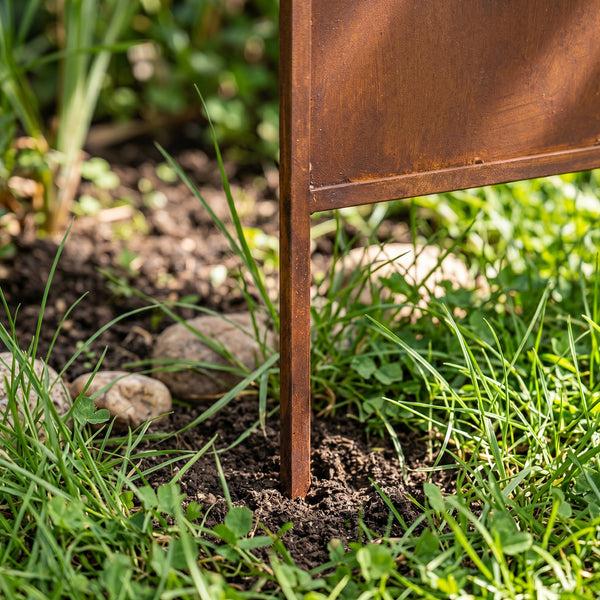 Suport de grădină Irsina set de 2 bucăți 160x50 cm oțel corten rugină naturală [casa.pro]