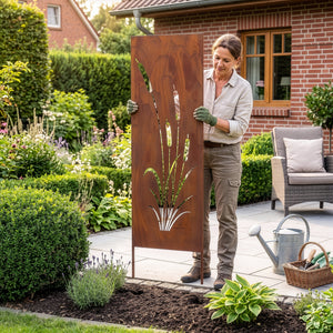 Suport de grădină Irsina set de 2 bucăți 160x50 cm oțel corten rugină naturală [casa.pro]