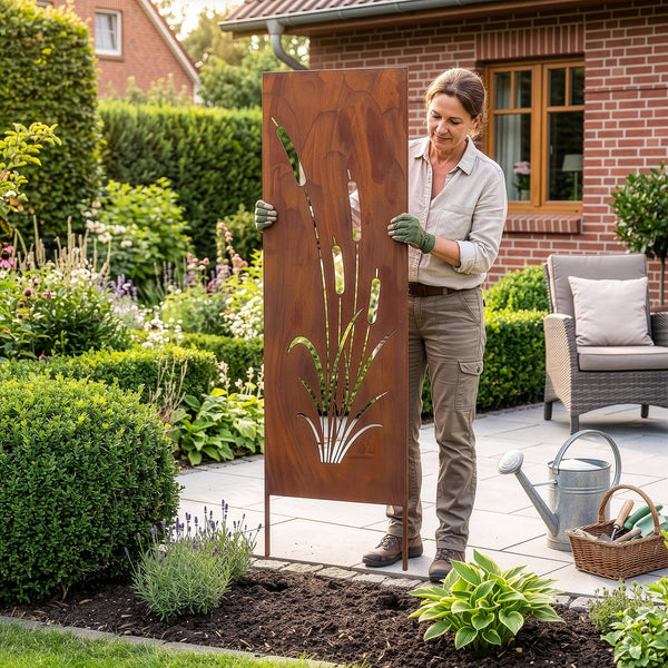Suport de grădină Irsina set de 2 bucăți 160x50 cm oțel corten rugină naturală [casa.pro]