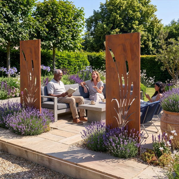 Suport de grădină Irsina set de 2 bucăți 160x50 cm oțel corten rugină naturală [casa.pro]