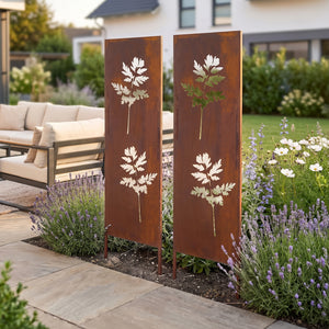 Suport de grădină Irsina set de 2 bucăți 160x50 cm oțel corten rugină naturală [casa.pro]