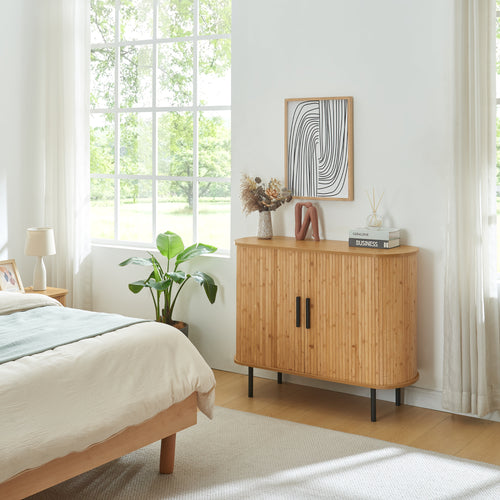 Comoda cu 2 usi glisante Tvedestrand 100x40x80cm [en.casa]