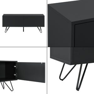 Comoda Bollebygd cu 2 usi Push-Open culori diferite [en.casa] 