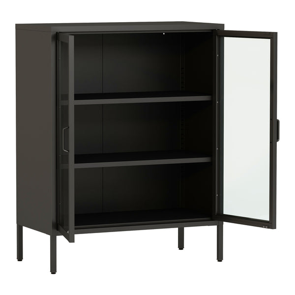 Sideboard Fauske cu uși din sticlă în diferite culori [en.casa]
