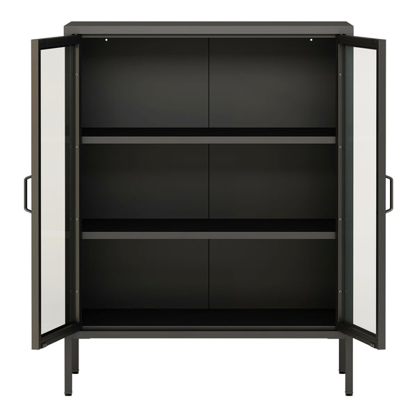 Sideboard Fauske cu uși din sticlă în diferite culori [en.casa]