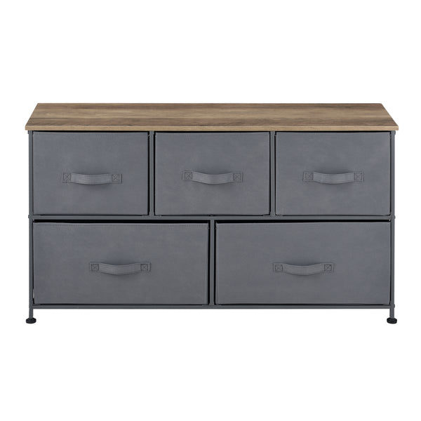 Comoda Dona cu 2/3/4/5 sertare gri/efect lemn [pro.tec]