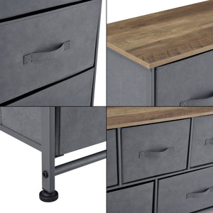 Comoda Dona cu 2/3/4/5 sertare gri/efect lemn [pro.tec]