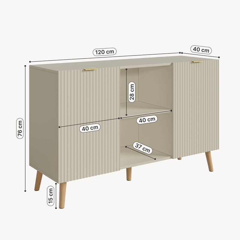 Schiță cotată Sideboard Nand [en.casa]