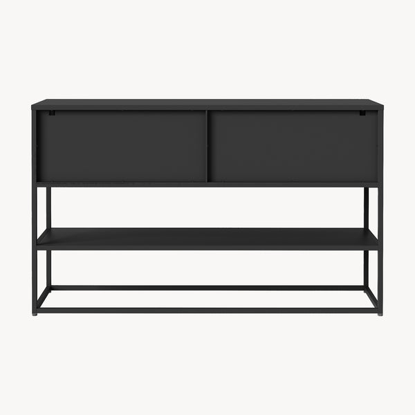 Comoda Sakyla 150x38x90 cm cu 4 usi sticla [en.casa]