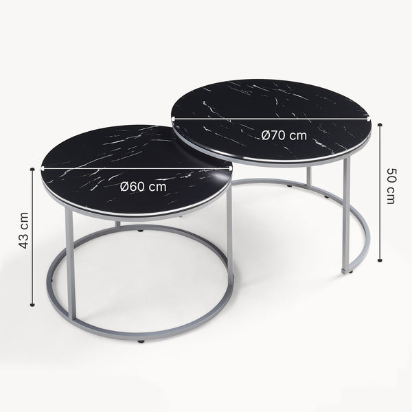 Set de măsuțe de cafea Skagen în set de 2 bucăți în diferite culori [en.casa]