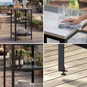 Raft metalic pentru exterior Bolognano 92x50x50cm [casa.pro]