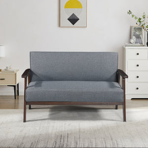 2 - Sitzer Polstersofa Kinda 121x69x75 cm Grau [en.casa] - premiumXL
