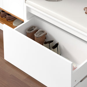 Banca cu sertar pentru pantofi Degerfors 80 x 39 x 45 cm PAL [en.casa] 