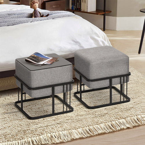 Set 2 buc taburet multifunctional stivuibil Tas [en.casa]