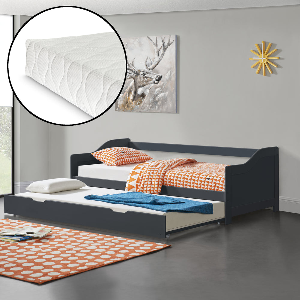 Tandembett 90x200 cm mit 2 Matratzen en.casa - premiumXL