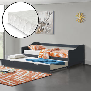 Tandembett 90x200 cm mit 2 Matratzen en.casa - premiumXL
