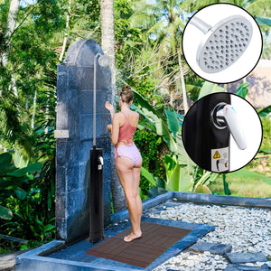 Dus solar gradina Ampend 215 cm otel plastic negru [casa.pro]