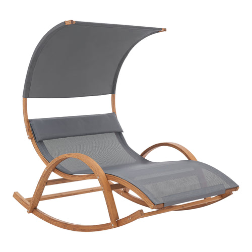 Schaukelliege Kasos 181x135x190cm Dunkelgrau [en.casa] - premiumXL