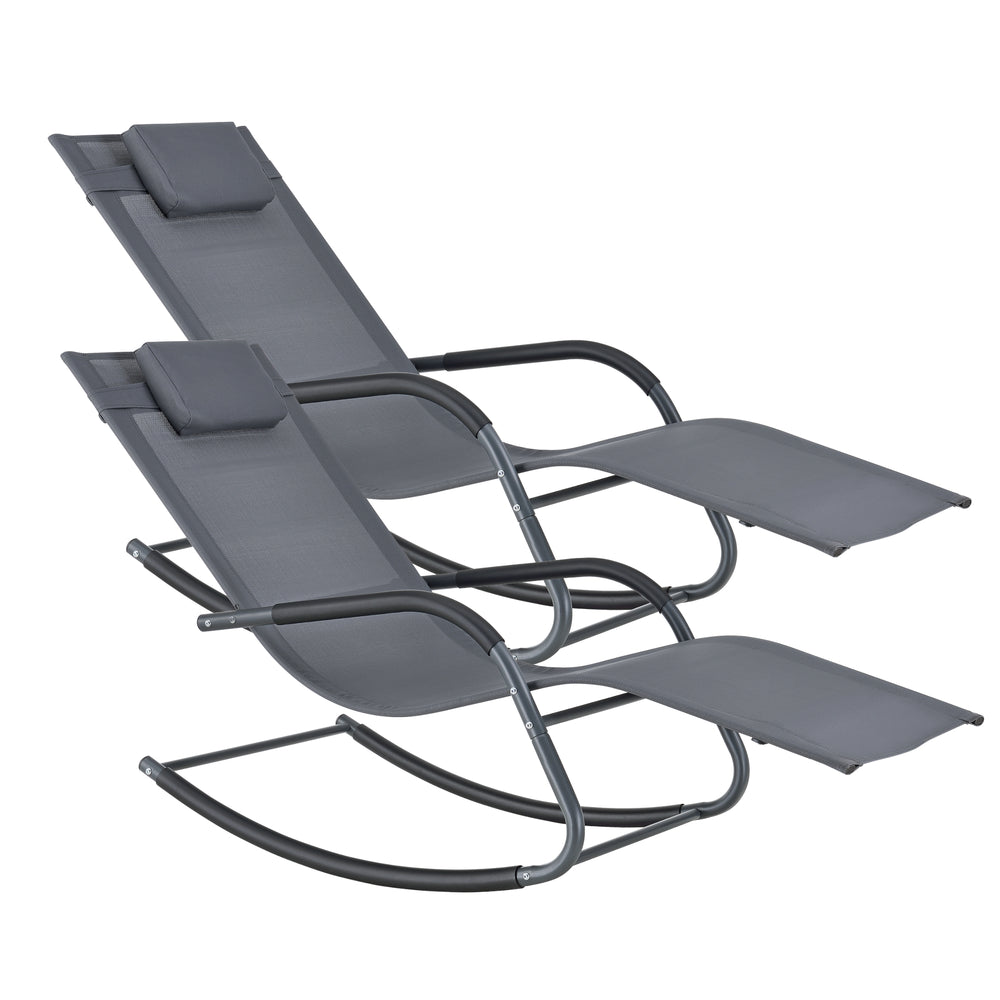 Sonnenliege Caracena 2er Set 147x63x89cm Schaukelliege in versch. Farben en.casa - premiumXL