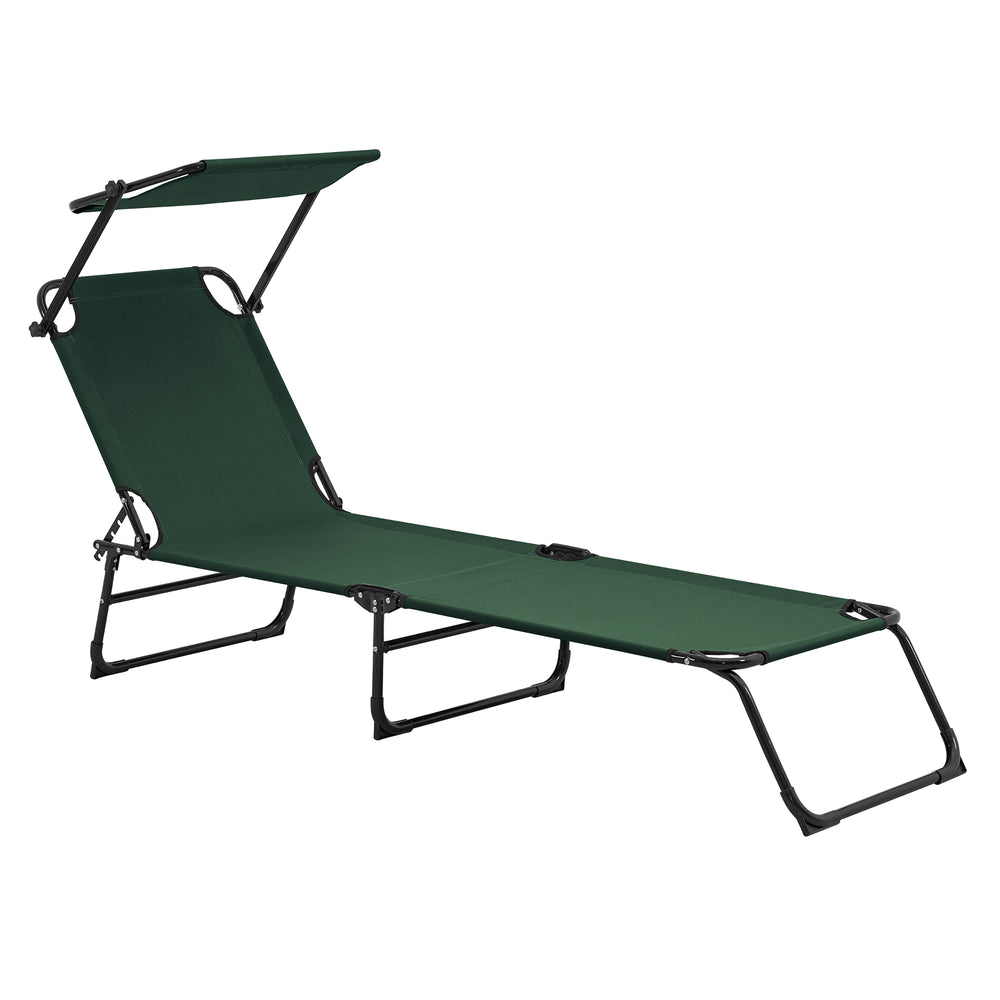 2er Set Sonnenliege Lomeda klappbar mit Dach in versch. Farben [casa.pro] - premiumXL